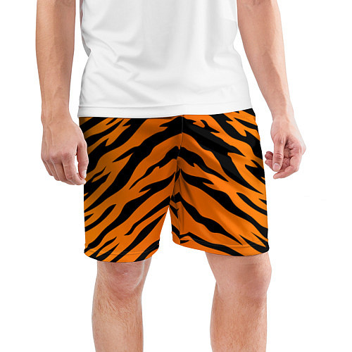 Мужские спортивные шорты Шкура тигра / 3D-принт – фото 3