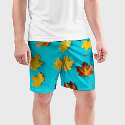 Шорты спортивные мужские Кленовый листочек, цвет: 3D-принт — фото 2