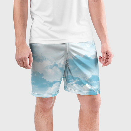 Мужские спортивные шорты Плотные облака / 3D-принт – фото 3