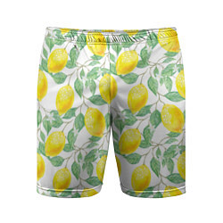 Шорты спортивные мужские Лимоны 3d, цвет: 3D-принт