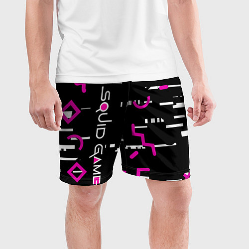 Мужские спортивные шорты Squid Gam: Узоры / 3D-принт – фото 3