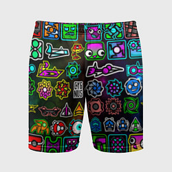 Шорты спортивные мужские Geometry Dash: Heroes, цвет: 3D-принт
