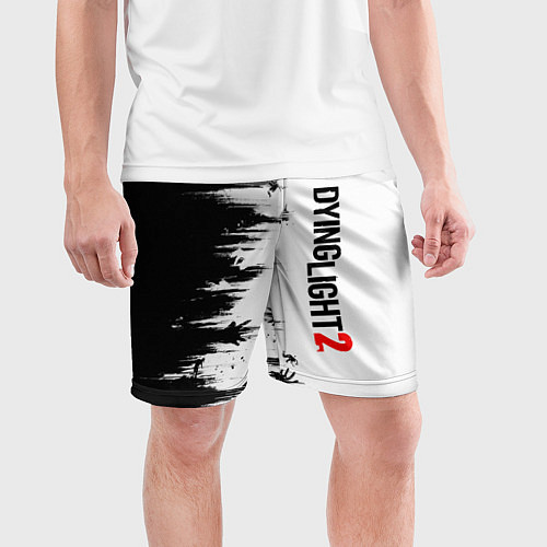 Мужские спортивные шорты DYING LIGHT 2 GOOD NIGHT AND GOOD LUCK / 3D-принт – фото 3