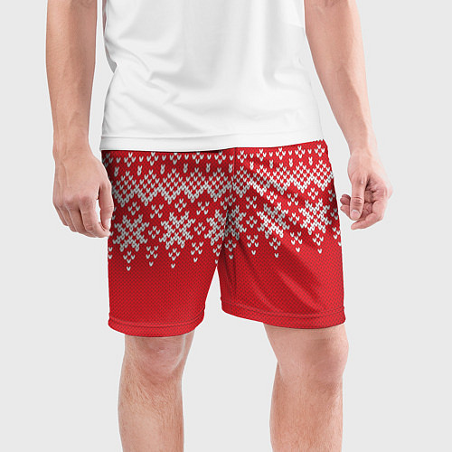 Мужские спортивные шорты Knitted Pattern / 3D-принт – фото 3
