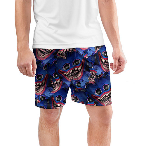 Мужские спортивные шорты Huggy Wuggy: Pattern Face / 3D-принт – фото 3