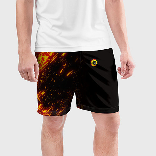 Мужские спортивные шорты Serious Sam Fire Wave / 3D-принт – фото 3