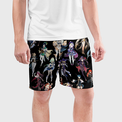 Мужские спортивные шорты GENSHIN IMPACT ПЕРСОНАЖИ ИГРЫ HEROES / 3D-принт – фото 3