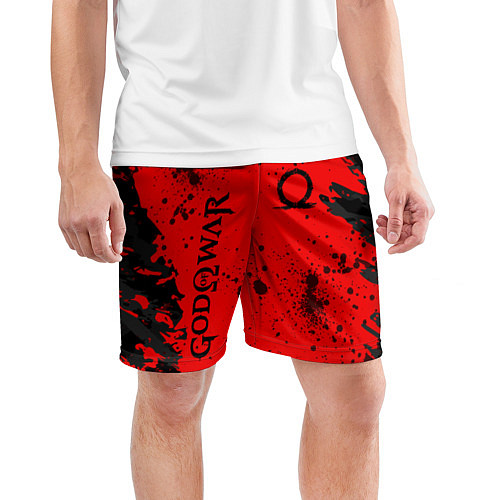 Мужские спортивные шорты God of War Брызги крови / 3D-принт – фото 3