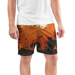 Шорты спортивные мужские Коллекция Journey Оранжевый взрыв 126-3 2, цвет: 3D-принт — фото 2