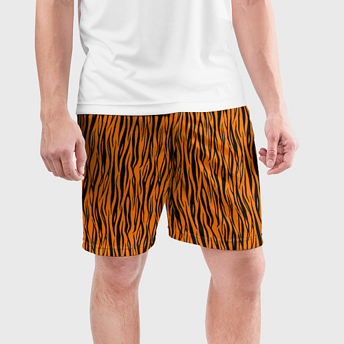 Мужские спортивные шорты Тигровые Полосы / 3D-принт – фото 3