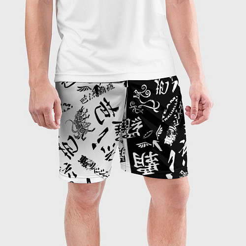 Мужские спортивные шорты Tokyo Revengers Black & White / 3D-принт – фото 3
