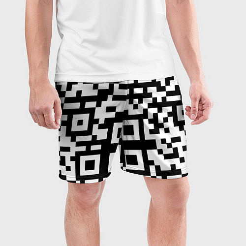 Мужские спортивные шорты Qr codeкуаркод / 3D-принт – фото 3