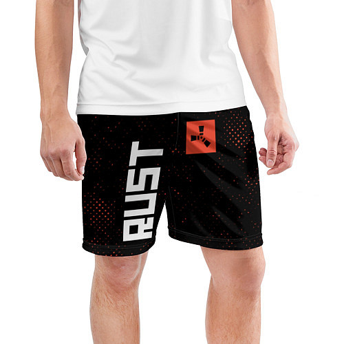 Мужские спортивные шорты RUST - Гранж / 3D-принт – фото 3