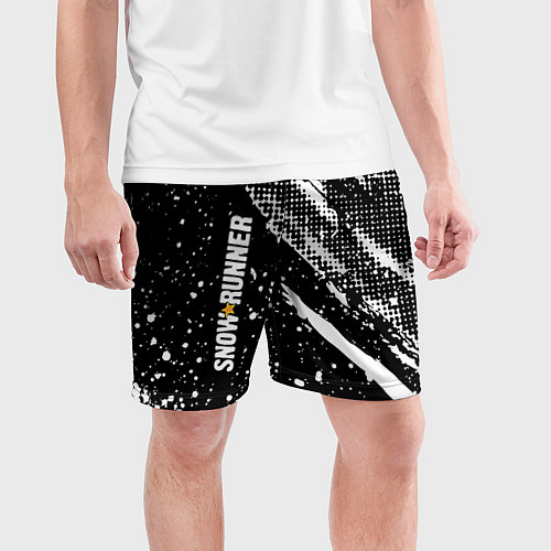 Мужские спортивные шорты SnowRunner Logo / 3D-принт – фото 3