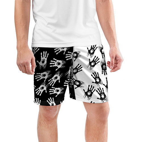 Мужские спортивные шорты Death Stranding паттерн логотипов / 3D-принт – фото 3