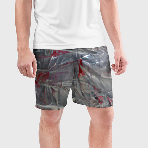 Мужские спортивные шорты Кровавая пленка / 3D-принт – фото 3