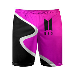 Шорты спортивные мужские K-pop БТС Логотип, цвет: 3D-принт