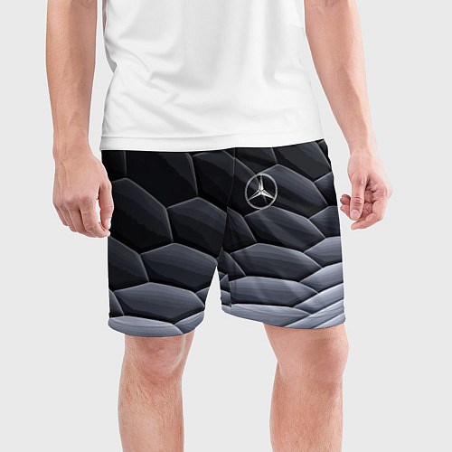 Мужские спортивные шорты Mercedes Benz pattern / 3D-принт – фото 3