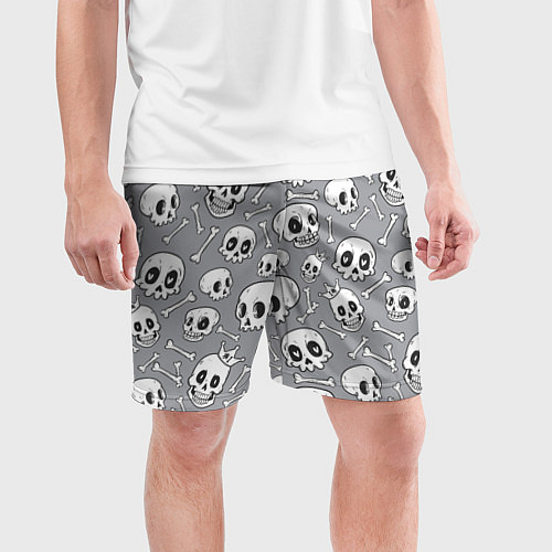 Мужские спортивные шорты Skulls & bones / 3D-принт – фото 3