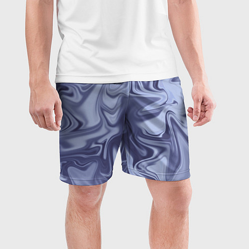 Мужские спортивные шорты Crystal Abstract Blue / 3D-принт – фото 3