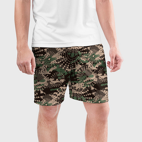 Мужские спортивные шорты Камуфляж брызги / 3D-принт – фото 3