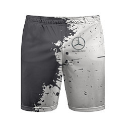 Шорты спортивные мужские Mercedes-Benz Клякса, цвет: 3D-принт