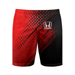 Шорты спортивные мужские Honda - Red texture, цвет: 3D-принт