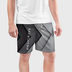 Шорты спортивные мужские Peugeot geometry, цвет: 3D-принт — фото 2