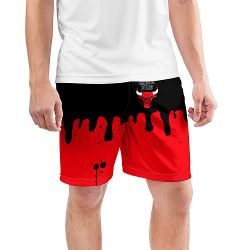 Мужские спортивные шорты Chicago Bulls Чикаго Буллз Логотип / 3D-принт – фото 3