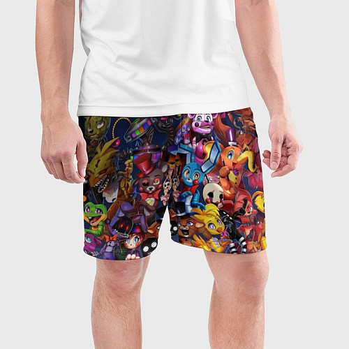 Мужские спортивные шорты Cute Fnaf Pattern / 3D-принт – фото 3