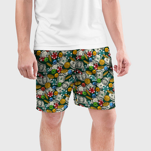 Мужские спортивные шорты Казино - Casino / 3D-принт – фото 3