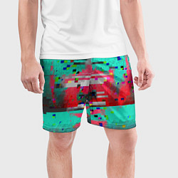 Шорты спортивные мужские Fashion glitch 2088, цвет: 3D-принт — фото 2