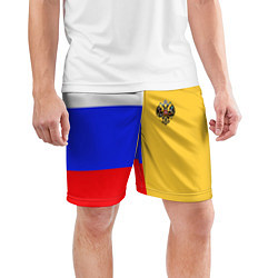 Шорты спортивные мужские Имперское знамя ТРИКОЛОР, цвет: 3D-принт — фото 2