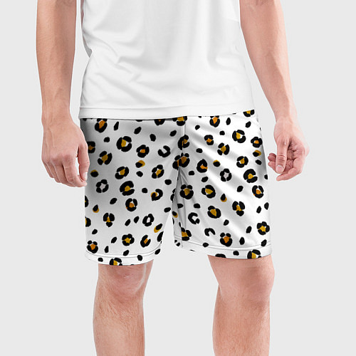 Мужские спортивные шорты Пятна леопарда leopard spots / 3D-принт – фото 3
