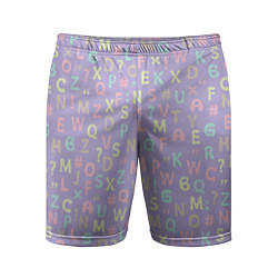 Мужские спортивные шорты Разноцветные буквы