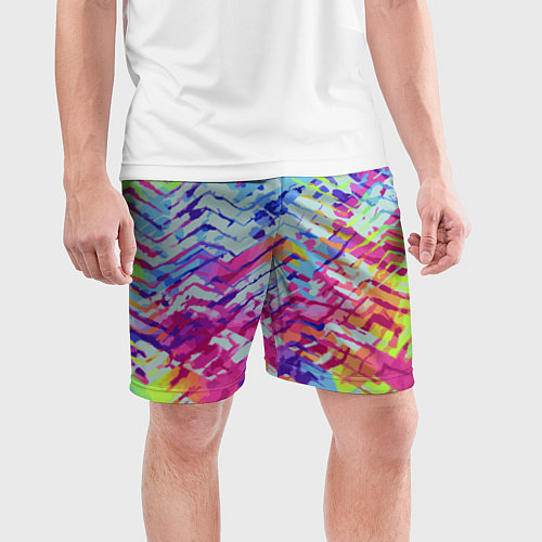 Мужские спортивные шорты Color vanguard pattern / 3D-принт – фото 3