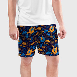 Шорты спортивные мужские Тигры в зарослях, цвет: 3D-принт — фото 2