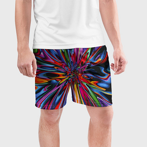 Мужские спортивные шорты Color pattern Impressionism / 3D-принт – фото 3