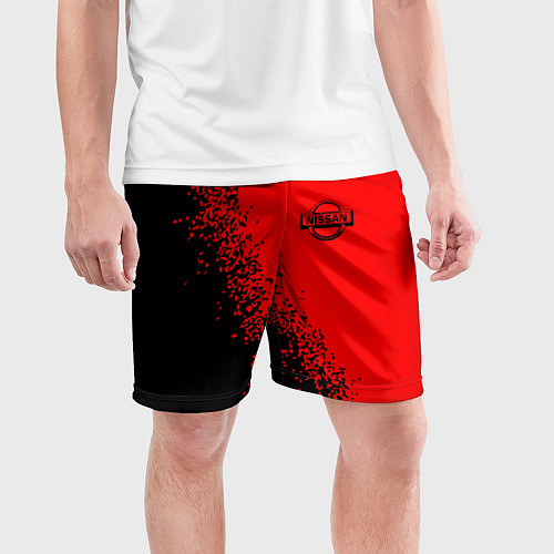 Мужские спортивные шорты NISSAN Краска / 3D-принт – фото 3