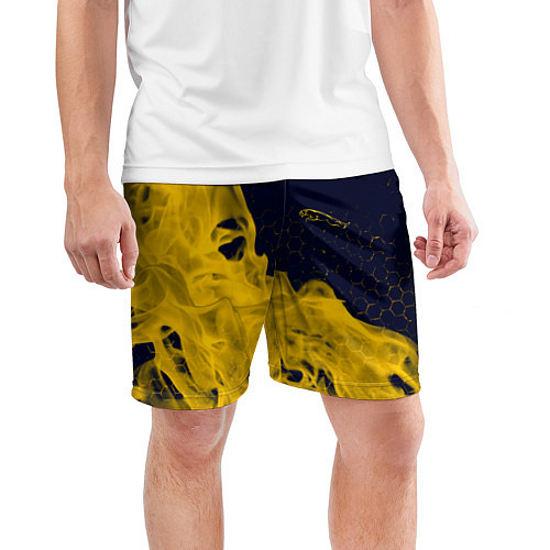 Мужские спортивные шорты JAGUAR - Огонь / 3D-принт – фото 3