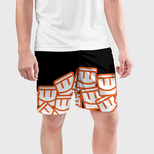 Мужские спортивные шорты Куча смайликов из REC ROOM / 3D-принт – фото 3