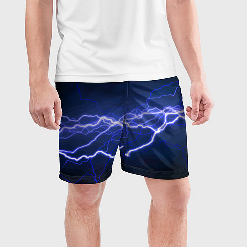 Мужские спортивные шорты Lightning Fashion 2025 Neon / 3D-принт – фото 3
