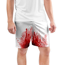 Шорты спортивные мужские Имитация крови трэш, цвет: 3D-принт — фото 2