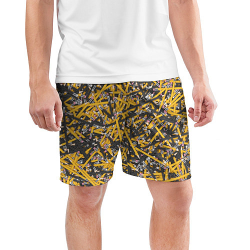 Мужские спортивные шорты Простые карандаши / 3D-принт – фото 3