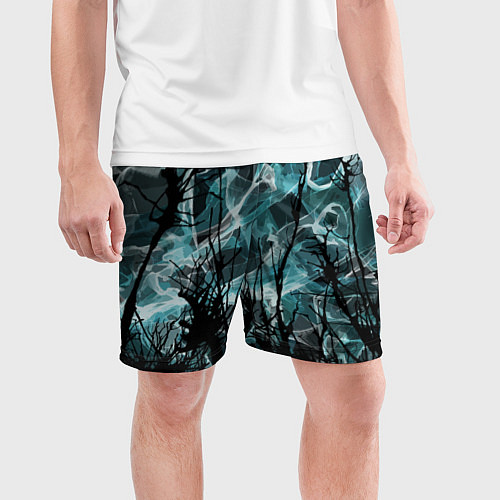 Мужские спортивные шорты Темный лес Дополнение Коллекция Get inspired! F-r- / 3D-принт – фото 3