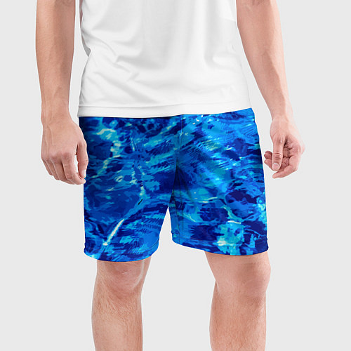 Мужские спортивные шорты Vanguard abstraction Water / 3D-принт – фото 3