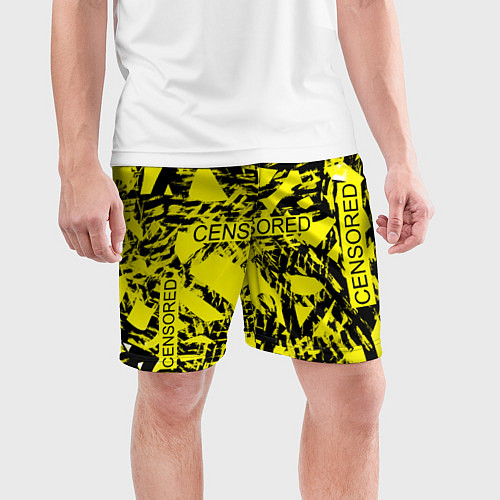 Мужские спортивные шорты Censored Коллекция Get inspired! Fl-182-c-y / 3D-принт – фото 3