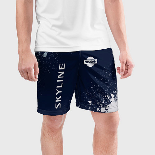 Мужские спортивные шорты NISSAN SKYLINE Краска / 3D-принт – фото 3