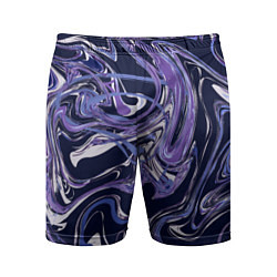 Мужские спортивные шорты Фиолетовая магия Абстракция с мраморными разводами