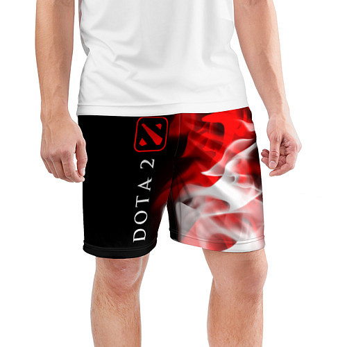 Мужские спортивные шорты DOTA 2 Пламя Вертикально / 3D-принт – фото 3